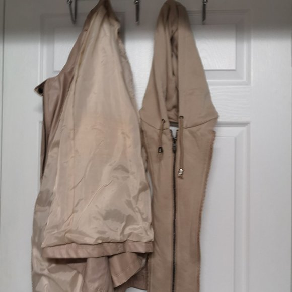 Beige Faux Leather Jacket - Picture 7 of 11